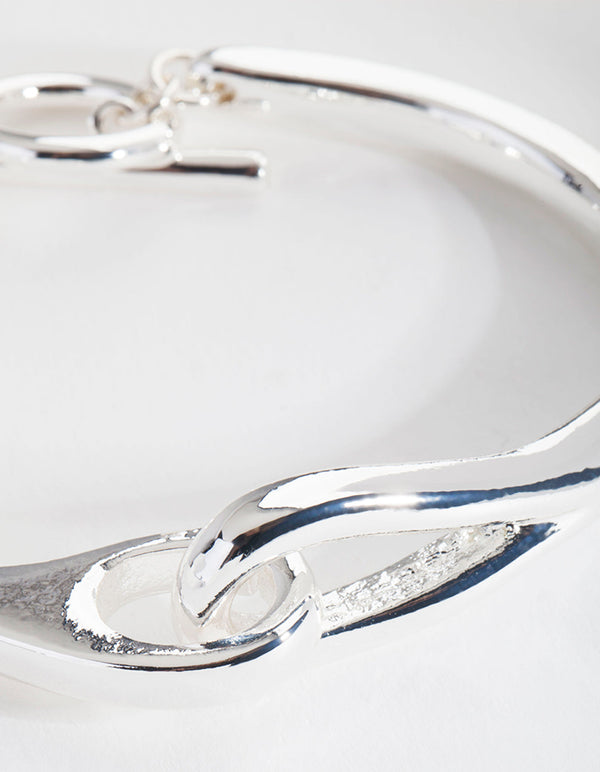 Real Silver Plated Knot T and O Bangle