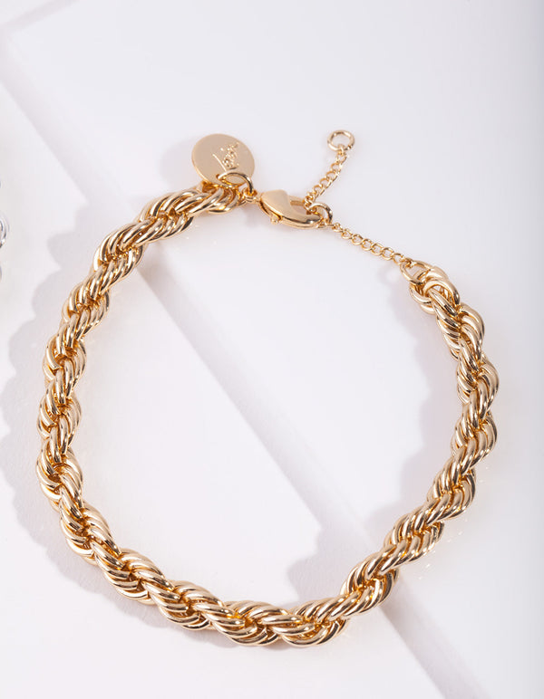 Real Mixed Metal Plated Bracelet Set