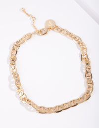 Real Gold Plated Figaro Anklet - link has visual effect only