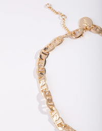 Real Gold Plated Figaro Anklet - link has visual effect only