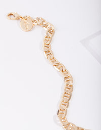 Real Gold Plated Figaro Anklet - link has visual effect only