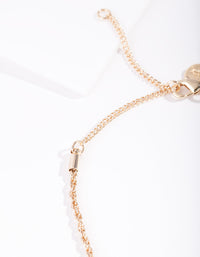 Real Gold Plated Chain Anklet - link has visual effect only