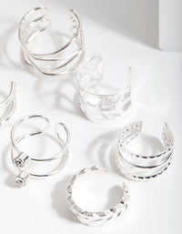 Silver Mixed Leaf Ear Stack - link has visual effect only