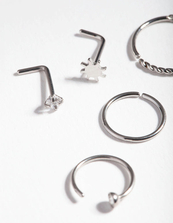 Surgical Steel Sun Twist Nose Jewellery Pack