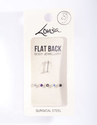 Surgical Steel Flat Back Cubic Zirconia Multi Pack - link has visual effect only