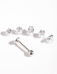 Surgical Steel Cubic Zirconia Flat Back Pack - link has visual effect only