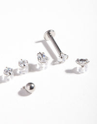 Surgical Steel Cubic Zirconia Flat Back Pack - link has visual effect only
