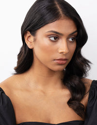 Sterling Silver Mini Textured Hoop Stud Earring Pack - link has visual effect only