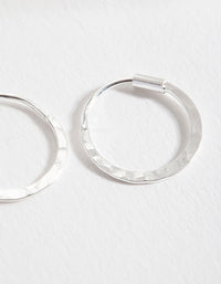 Sterling Silver Hammered Hoop Earrings - link has visual effect only