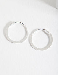 Sterling Silver Hammered Hoop Earrings - link has visual effect only