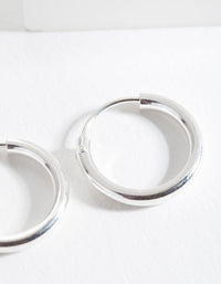 Sterling Silver Mini Polished Hoop Earrings - link has visual effect only