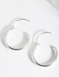 Sterling Silver Mini Polished Hoop Earrings - link has visual effect only