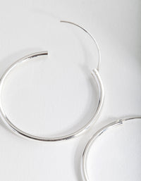 Sterling Silver 40mm Thick Hoop Earrings - link has visual effect only
