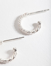 Sterling Silver Open Twisted Hoop Earrings - link has visual effect only