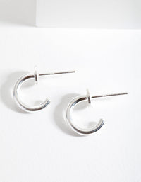 Sterling Silver Open Third Hoop Earrings - link has visual effect only