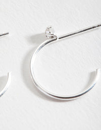 Sterling Silver Cubic Zirconia Top Hoop Earrings - link has visual effect only