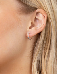 Sterling Silver Satin Hoop Earring Pack - link has visual effect only