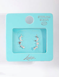 Sterling Silver Celestial Drop Earrings - link has visual effect only