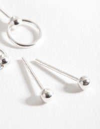 Sterling Silver Open Circle Stud 2 Pack - link has visual effect only