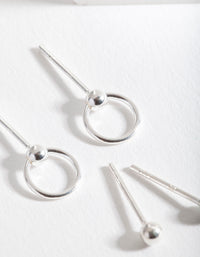 Sterling Silver Open Circle Stud 2 Pack - link has visual effect only