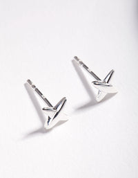 Sterling Silver Cross Stud Earrings - link has visual effect only