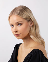 Sterling Silver Cross Stud Earrings - link has visual effect only
