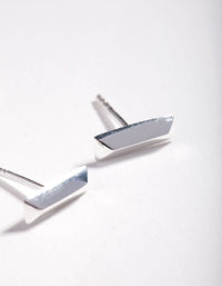 Sterling Silver Facet Bar Stud Earrings - link has visual effect only