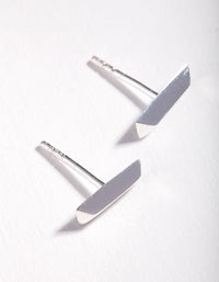Sterling Silver Facet Bar Stud Earrings - link has visual effect only
