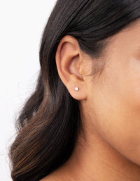 Sterling Silver Cubic Zirconia Heart Earring 2 Pack - link has visual effect only