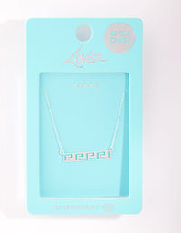 Sterling Silver Greek Key Necklace - link has visual effect only