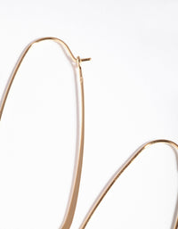 Gold Plated Sterling Silver Long Oval Drop Earrings - link has visual effect only