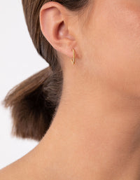 Gold Plated Sterling Silver Open Rope Hoop Earrings - link has visual effect only