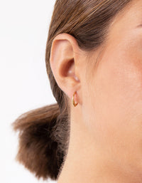 Gold Plated Sterling Silver Ring Hoop Earrings - link has visual effect only
