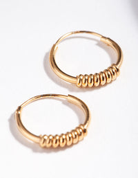 Gold Plated Sterling Silver Ring Hoop Earrings - link has visual effect only