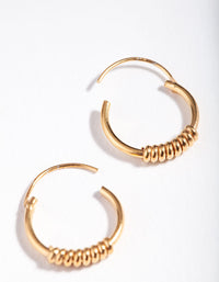 Gold Plated Sterling Silver Ring Hoop Earrings - link has visual effect only