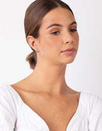 Gold Plated Sterling Silver Ring Hoop Earrings - link has visual effect only