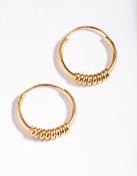 Gold Plated Sterling Silver Ring Hoop Earrings - link has visual effect only