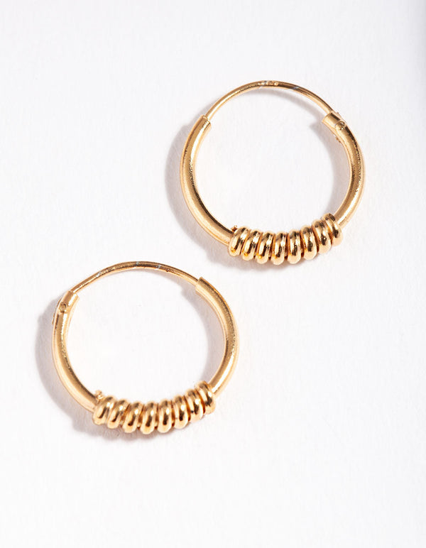 Gold Plated Sterling Silver Ring Hoop Earrings