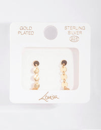 Gold Plated Sterling Silver Mini Disc Drop Earrings - link has visual effect only