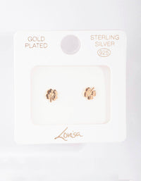 Gold Plated Sterling Silver Clover Earrings - link has visual effect only