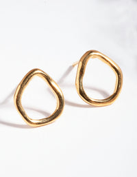 Gold Plated Sterling Silver Organic Stud Earrings - link has visual effect only