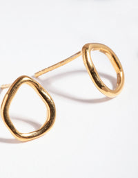 Gold Plated Sterling Silver Organic Stud Earrings - link has visual effect only