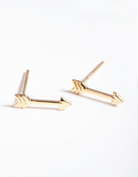 Gold Plated Sterling Silver Mini Arrow Stud Earrings - link has visual effect only