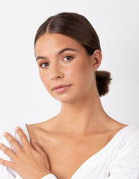 Gold Plated Sterling Silver Triangle Hoop Earring 2 Pack - link has visual effect only