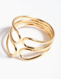 Gold Plated Sterling Silver Twisted Loop Cuff Earrings - link has visual effect only