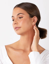 Gold Plated Sterling Silver Twisted Loop Cuff Earrings - link has visual effect only