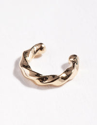 Gold Plated Sterling Silver Twist Ear Cuff - link has visual effect only