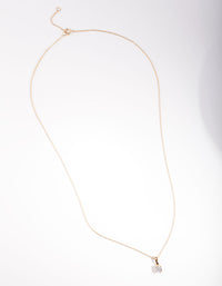 Gold Plated Sterling Silver Cubic Zirconia 1/2 Carat Bale Necklace - link has visual effect only