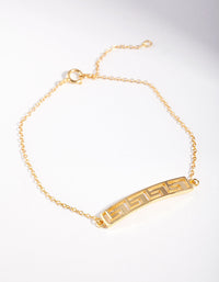 Gold Plated Sterling Silver Geometric Pattern Bracelet - link has visual effect only