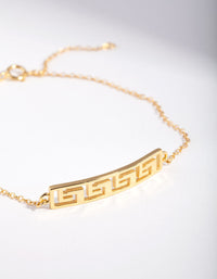 Gold Plated Sterling Silver Geometric Pattern Bracelet - link has visual effect only